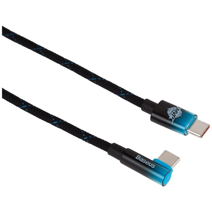 Baseus Data Cable Type-C To Type-C 100w 1mt Mvp 2 Elbow-Shaped Blue Cavp000621