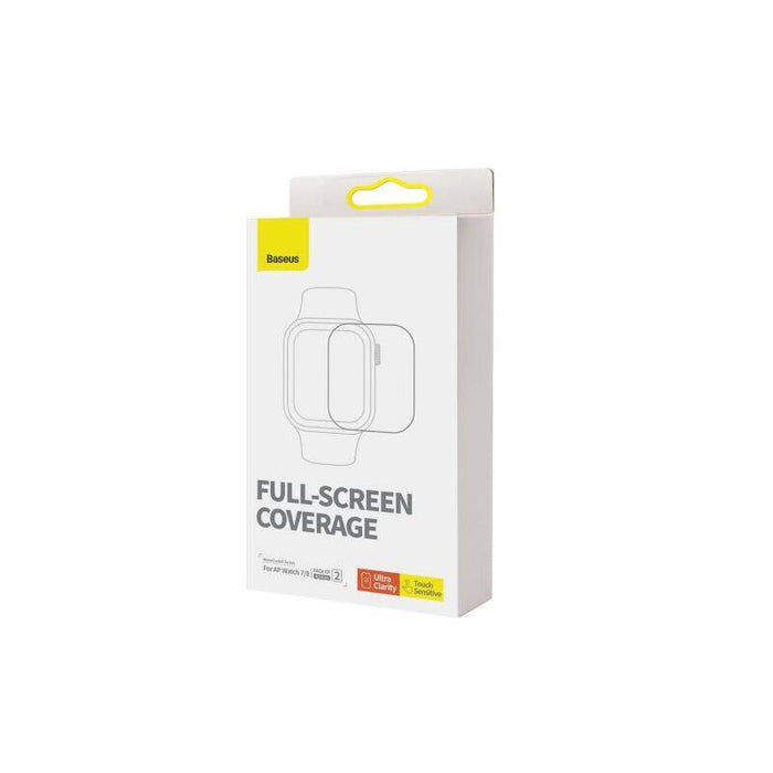 Baseus Iwatch 0,2 Mm, Nanocrystal Protective Film For Apple Watch 7/8/9, 41mm (2pcs) With Mounting Kit, Transparent (P6001510b201-02)