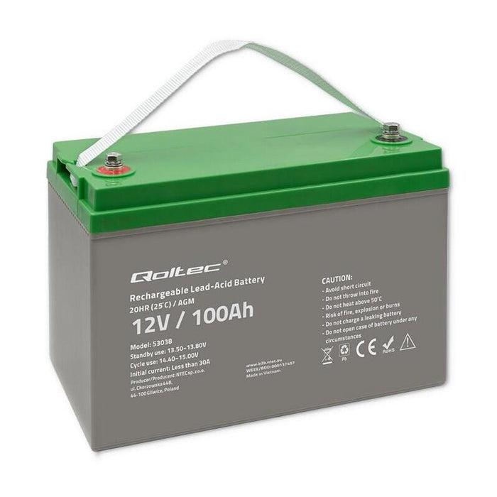 Batería Agm 12v 100ah Max.30a