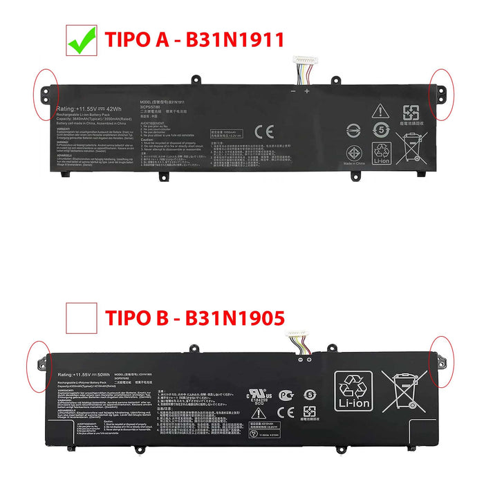 Batería Para Portátil Asus Vivobook 14 X421Ua X421Ja R432Ua