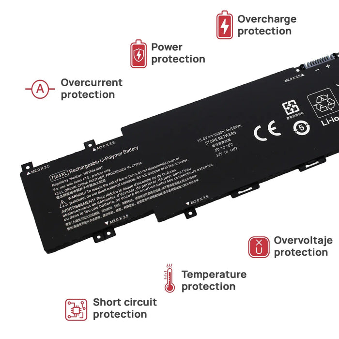 Batería Para Portátil Hp Envy 17-Ch 17M-Ch 17-Cr 17M-Cr | Ti04Xl 55Wh