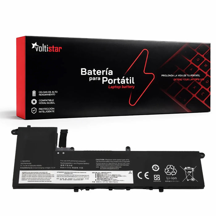 Batería L19D3Pd3 Para Portátil Lenovo Ideapad S540-13Api S540-13Are S540-13Iml 11.1V 4100Mah