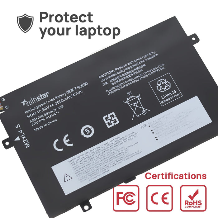 Batería 01Av411 | 01Av412 | 01Av413 | Sb10K97568 | Sb10K97569 - 3650Mah ( 40 Wh ) 10.95V