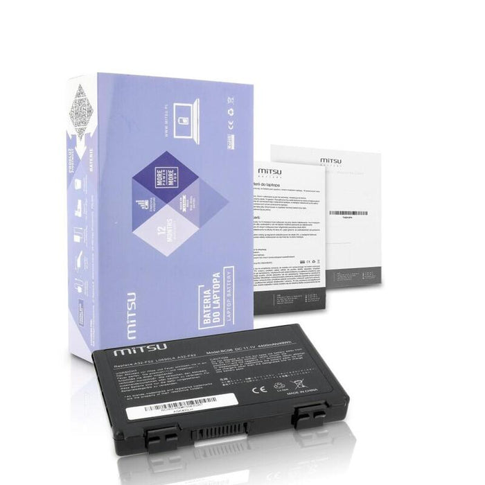 Bateria  Mitsu Para  Asus F82, K40,    K50, K60, K70 (4400 Mah