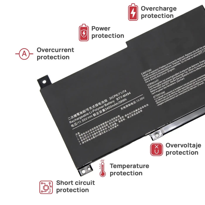Batería Para Portátil Msi Modern 15 B12M 14 A10Sc