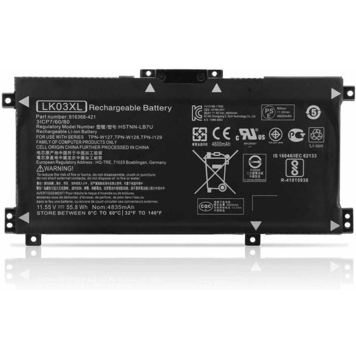 Batería Para Portátil Hp Lk03xl Lko3xl Lk03048xl Lk03055xl 916368-421 916368-541