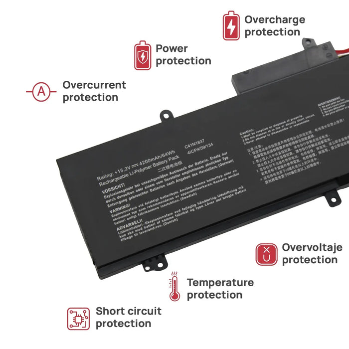 Batería Para Portátil Asus Rog Zephyrus C41N1837