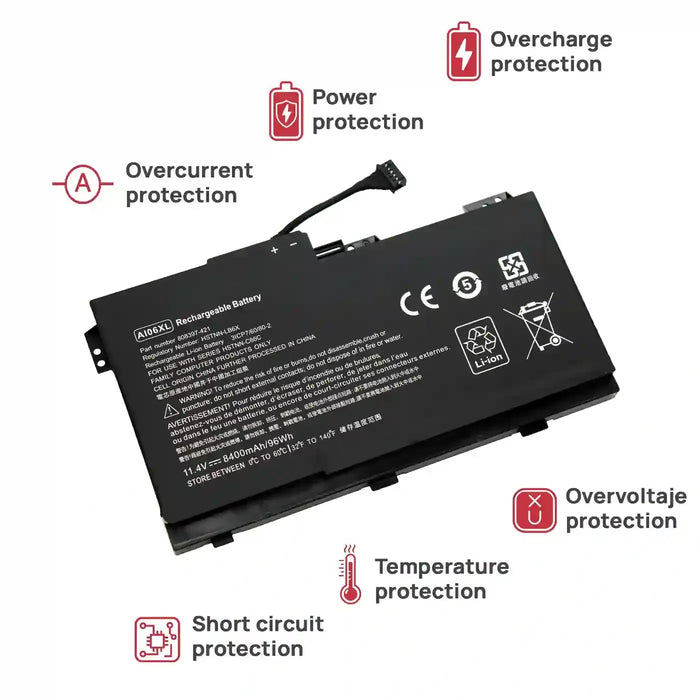 Batería Para Portátil Hp 808397-421 Hstnn-C86C Lb6X