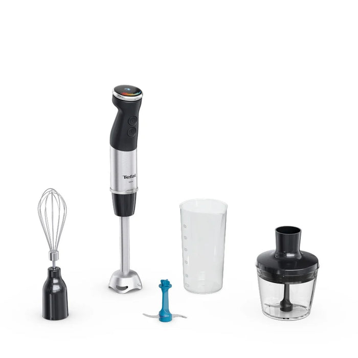 Batidora De Mano Tefal Hb67e830 Quickchef+, Acero Inoxidable Negro.