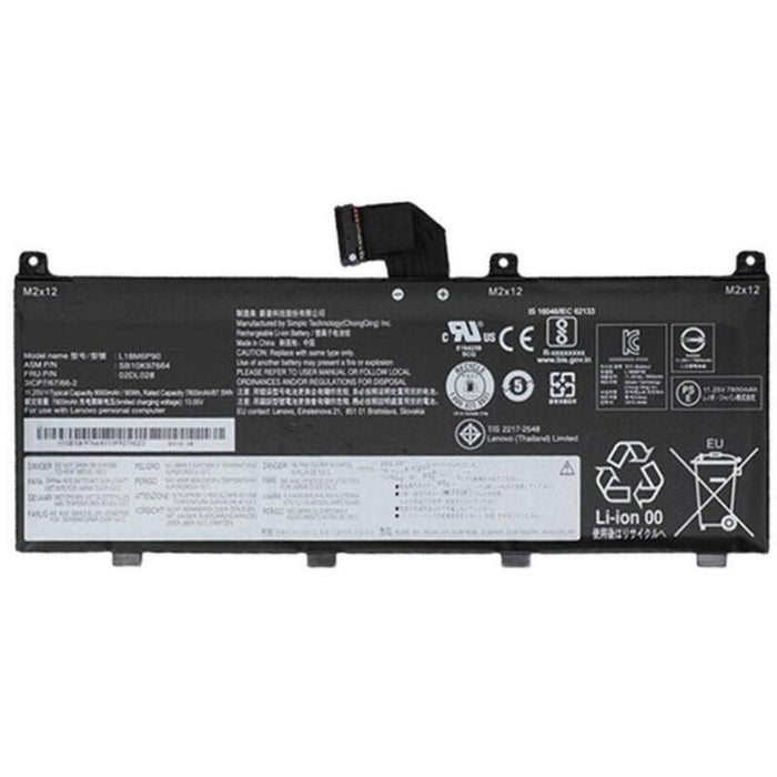 90wh Internal Lithium-Ion  Battery, 6 Cells