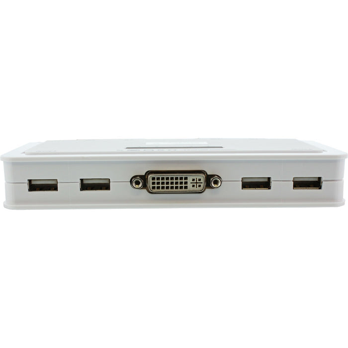 Switch Kvm Inline De 4 Puertos Dvi-D + Usb + Audio Incl. 2 Juegos De Cables