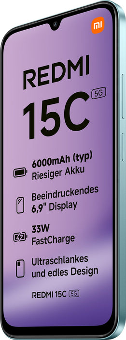 Xiaomi Redmi 15c 5g Dual Sim 4gb Ram 128gb - Mint Green