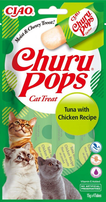 Churu Pops Delicacy Atún Y Pollo Para Gatos 4x14g