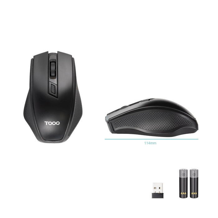 Ratón Inalámbrico Tooq Tqmw-1102-B Hasta 1600 Dpi