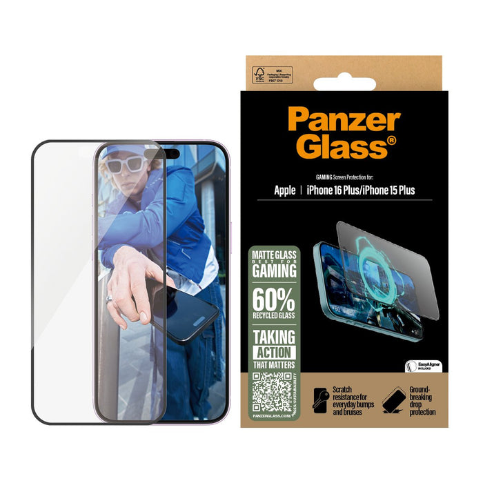 EAN 5715685002359 - PanzerGlass ® Gaming Screen Protector iPhone 16 Plus | 15 Plus | Ultra-Wide Fit Protector de pantalla App imagen 2