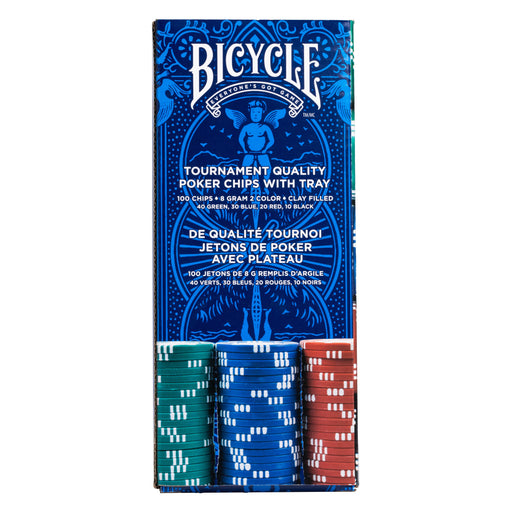 EAN 0073854010716 - Bicycle 8G CLAY CHIPS (100 pcs) Fichas de póquer imagen 2