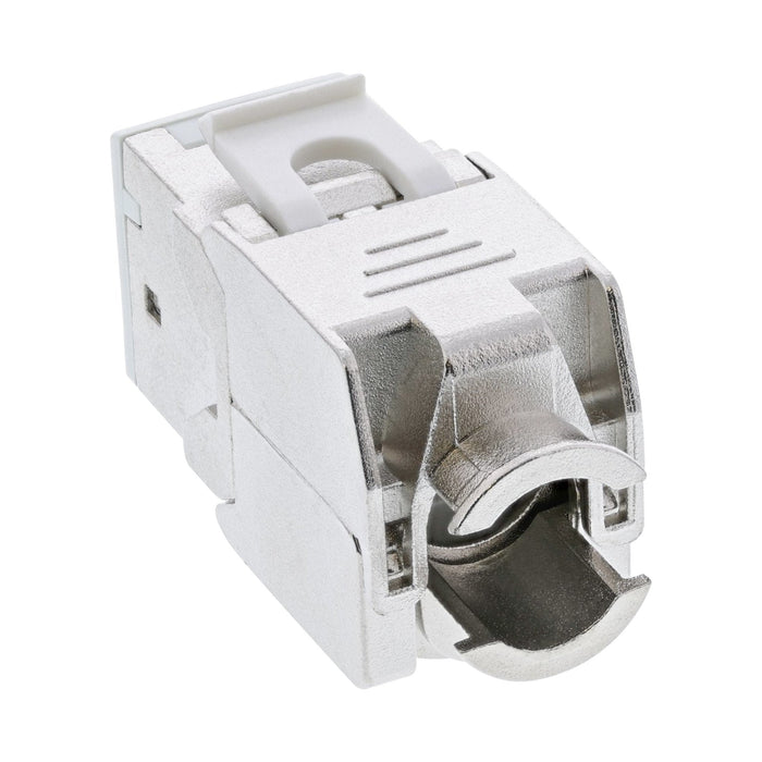 8 Piezas Pack Jack Inline Keystone Rj45, Blindado, Cat.6a, Blanco