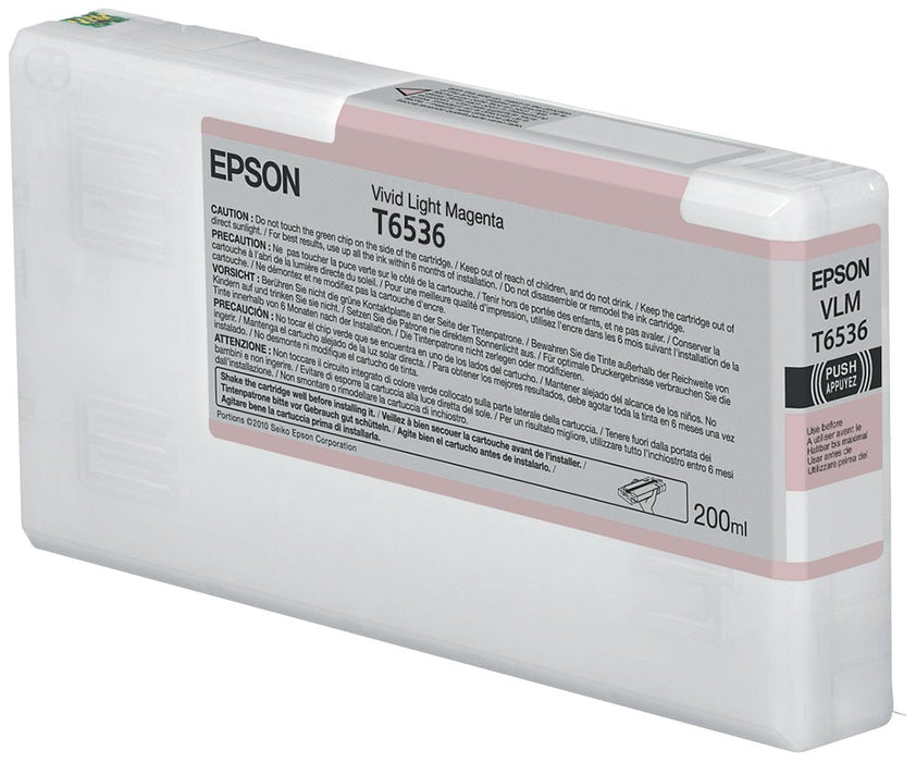 EAN 0010343877665 - Epson T6536 Vivid Light Magenta Ink Cartridge (200ml) cartucho de tinta 1 pieza(s) Original imagen 1