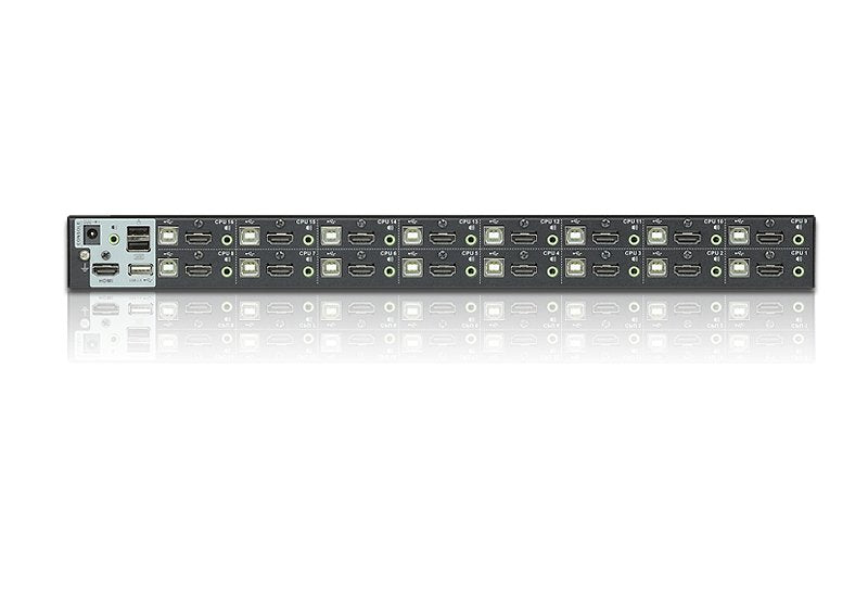 Aten Desktop Kvm 16-Port Usb - Hdmi Kvm Switch With Usb Peri Aten Cs17916, 1920 X 1200 Pixeles, Usb, Usb, Hdmi, Negro, 1u