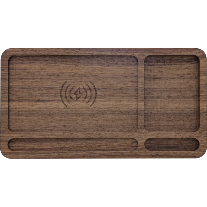 Inline® Woodcharge - Organizer With Integrated Qi Charging Surface