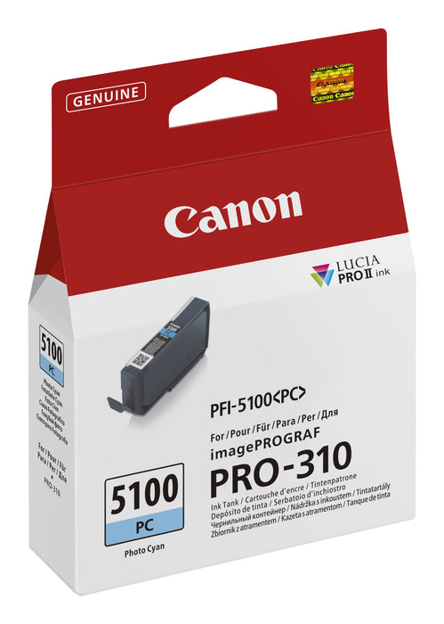 EAN 4549292243192 - Canon PFI-5100 PC cartucho de tinta 1 pieza(s) Original Fotos cian imagen 2