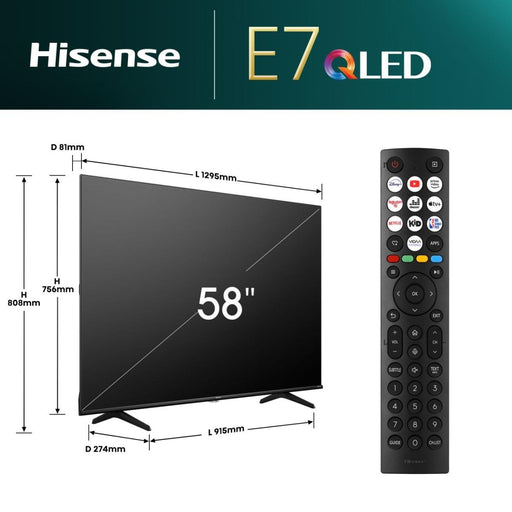 EAN 6942351402536 - Hisense 55E77NQ 147,3 cm (58") 4K Ultra HD Smart TV Wifi Negro 350 cd / m² imagen 2