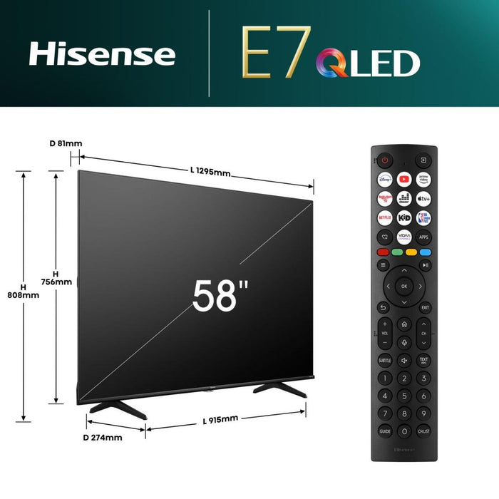 EAN 6942351402536 - Hisense 55E77NQ 147,3 cm (58") 4K Ultra HD Smart TV Wifi Negro 350 cd / m² imagen 2