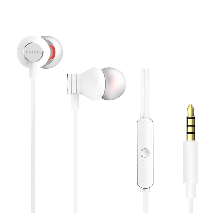 EAN 8435256897630 - Aiwa ESTM-50WT auricular y casco Auriculares Alámbrico Dentro de oído Llamadas/Música Blanco imagen 1
