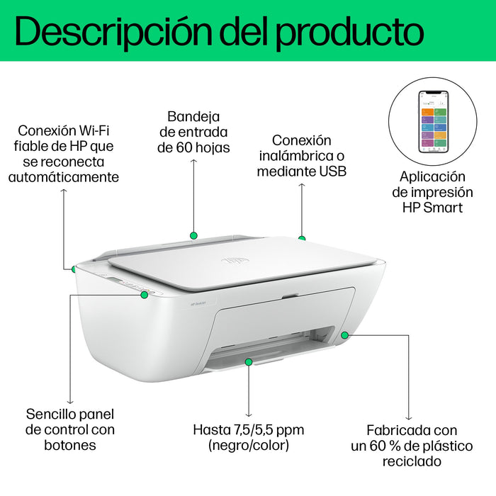 EAN 0196337820050 - HP DeskJet 2810e All-in-One Printer Inyección de tinta térmica A4 4800 x 1200 DPI 7,5 ppm Wifi imagen 5