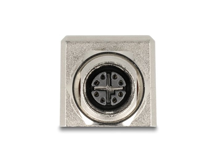 Delock 60088 Adaptador M12 Código X Hembra De 8 Pines A Rj45 Hembra Cat.6a Stp Blindado En Ángulo De 90°