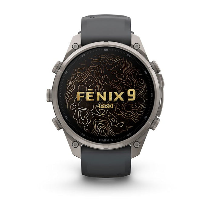 Garmin Fenix 9 Pro Bluetooth Gps 47mm Titanio Con Correa De Silicona En Gris