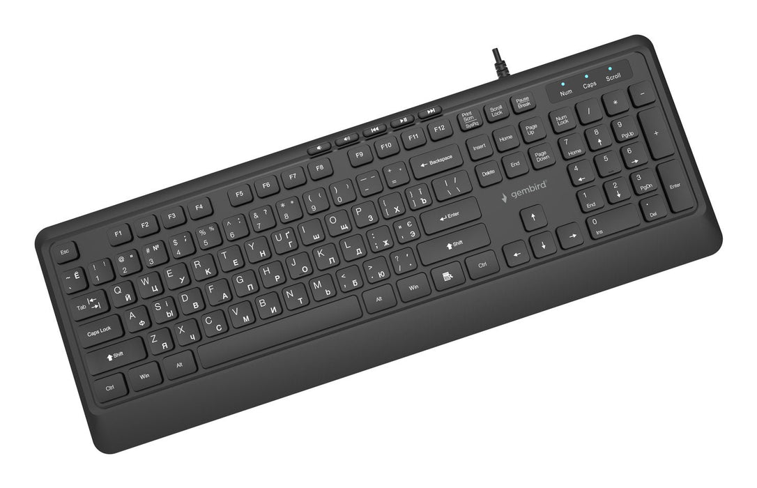 Keyboard Multimedia Usb Cyrill/Black Kb-Mch-05-Cyrl Gembird