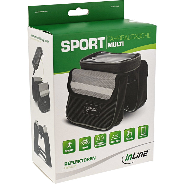 Bolsa De Bicicleta Multifuncional Inline Sport, Negra