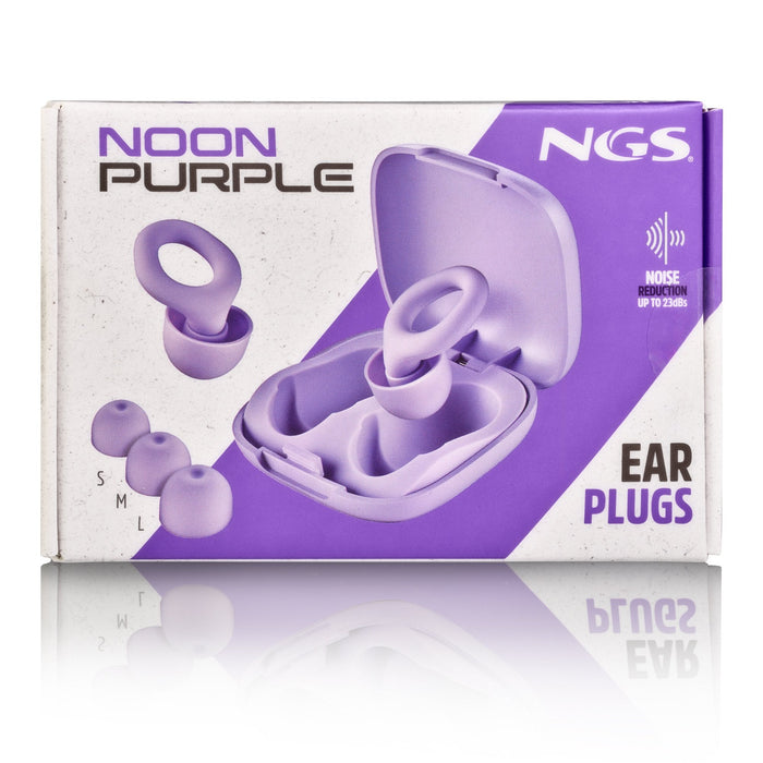 Tapones De Silicona Ngs Para Los Oidos Incluye Funda Y 4 Almohadillas Purple