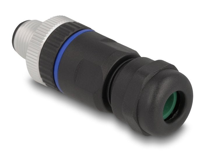 Delock 60535 M12 Conector Codificado A De 8 Pines Macho Para Montaje Con Conexión Por Tornillo