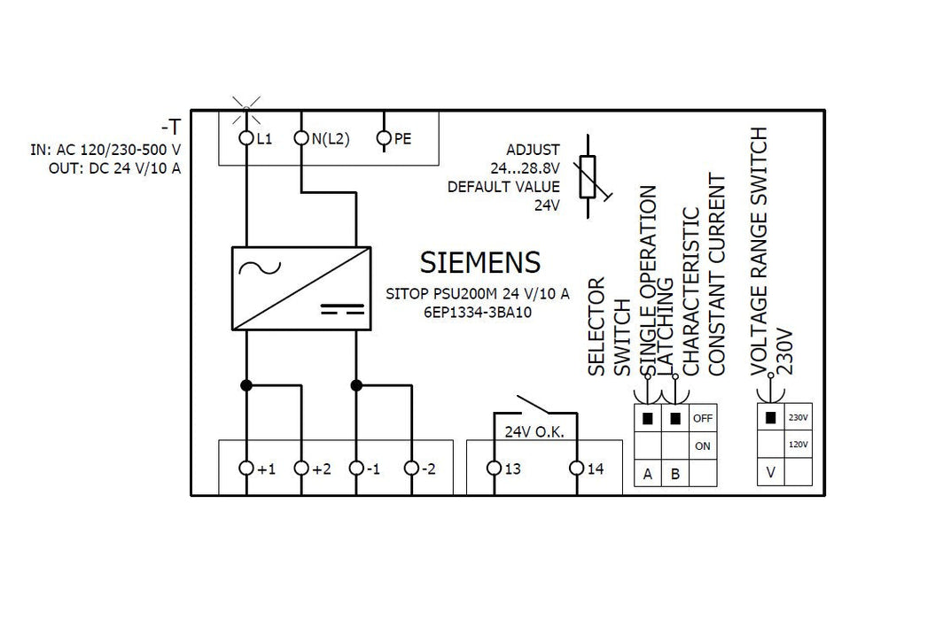Siemens 6ep13343ba10 Sitop Psu200m 24v 10a Geregelte Stromversorgung