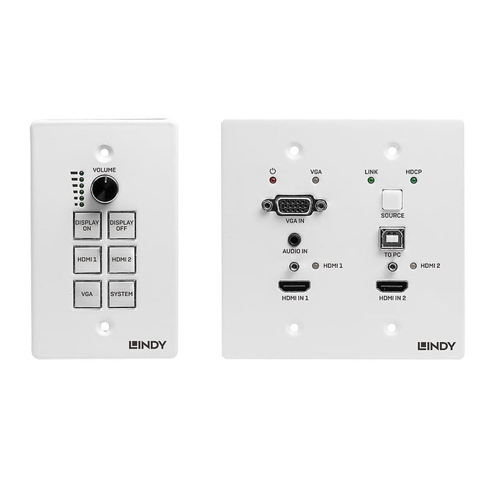 Lindy 38288 Extensor Audio/Video Transmisor Y Receptor De Señales Av Negro, Blanco