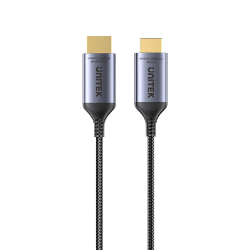 EAN 4894160052230 - UNITEK V1610A01 adaptador de cable de vídeo 1,8 m DisplayPort HDMI Gris Oscuro imagen 2