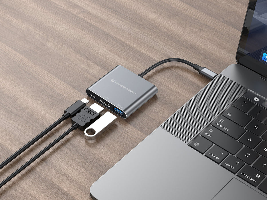 EAN 4015867230671 - Conceptronic DONN18G base para portátil y replicador de puertos Alámbrico USB 3.2 Gen 1 (3.1 Gen 1) Type- imagen 3