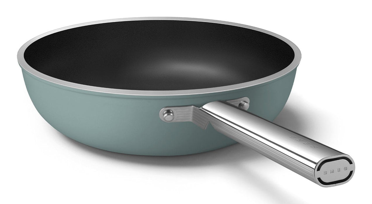 Smeg Wof3002crm Wok, 30 Cm, Keramik, Edelstahlgriff, Mattcreme