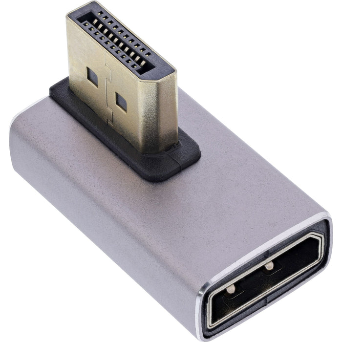 Inline® Displayport 1.4 Adapter, Macho / Female, 90° Vertical Left, 8k Uhd