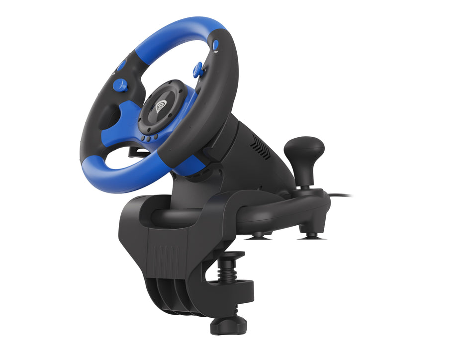 EAN 5901969425376 - GENESIS Seaborg 350 Negro, Azul USB Volante + Pedales Nintendo Switch, PC, PlayStation 4, Playstation 3,  imagen 3