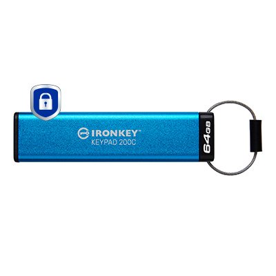 EAN 0740617336627 - Kingston Technology IronKey Keypad 200 unidad flash USB USB Tipo C 3.2 Gen 1 (3.1 Gen 1) Azul imagen 1
