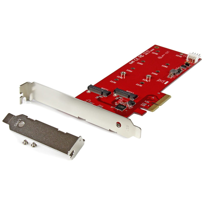 Startech.Com Tarjeta Controladora M.2 Sata Iii Pci Express Para 2 Ssd Adaptador Para Tarjeta Ngff Controlador De Almacenamiento M.2 M.2 Card / Sata 6gb/S Pcie 2.0 X2 Para P/N: Bndtb10gi Bndtb210gsfp Bndtb310gndp Bndtb410gsfp Bndtb4m2e1 Bn