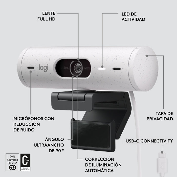 EAN 5099206104921 - Logitech 960-001428 cámara web 4 MP 1920 x 1080 Pixeles USB Blanco imagen 14