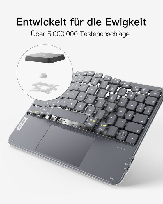 EAN 6976521111799 - Inateck KB01105_GRAY teclado para móvil QWERTZ Bluetooth Gris imagen 6