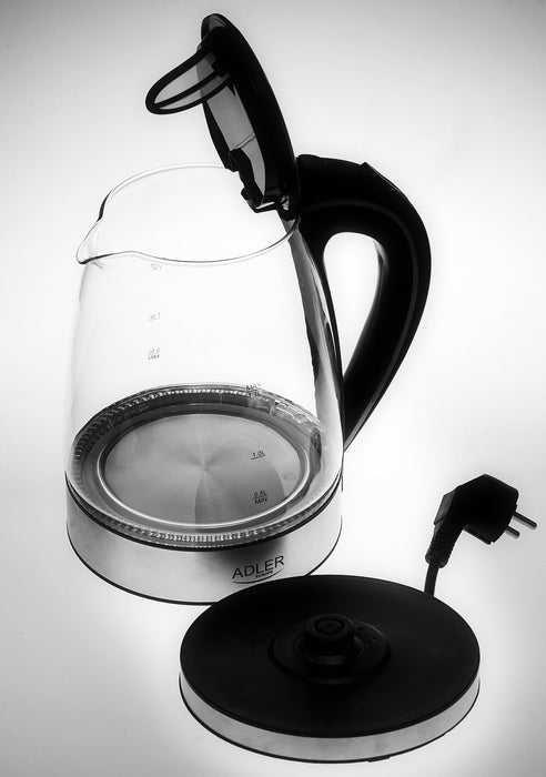 EAN 5908256832749 - Adler AD 1225 tetera eléctrica 1,7 L 2000 W Negro, Acero inoxidable, Transparente imagen 7