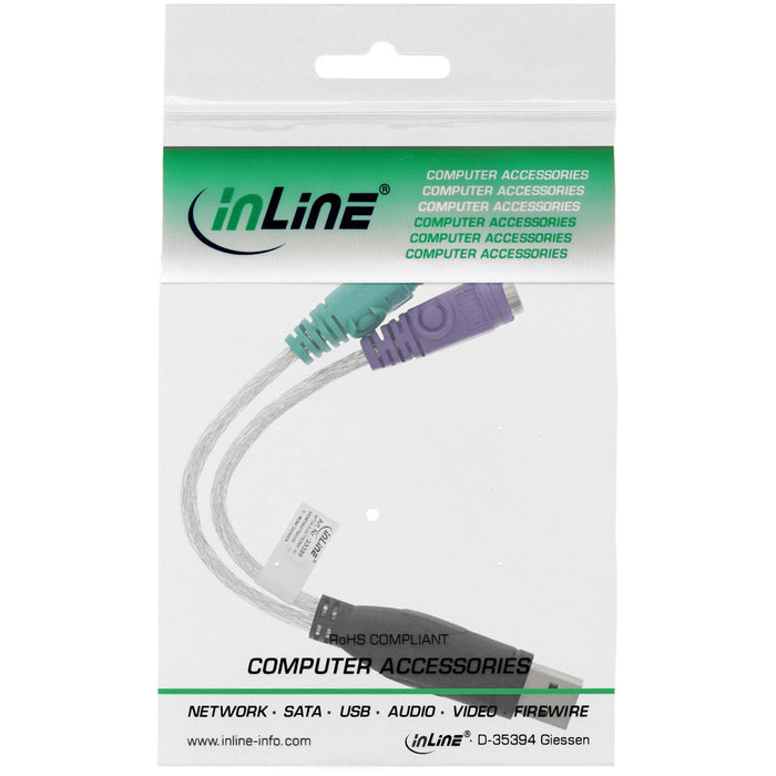 Inline Usb To Ps/2 Converter Usb Tipo A A 2x Ps/2 Hembra