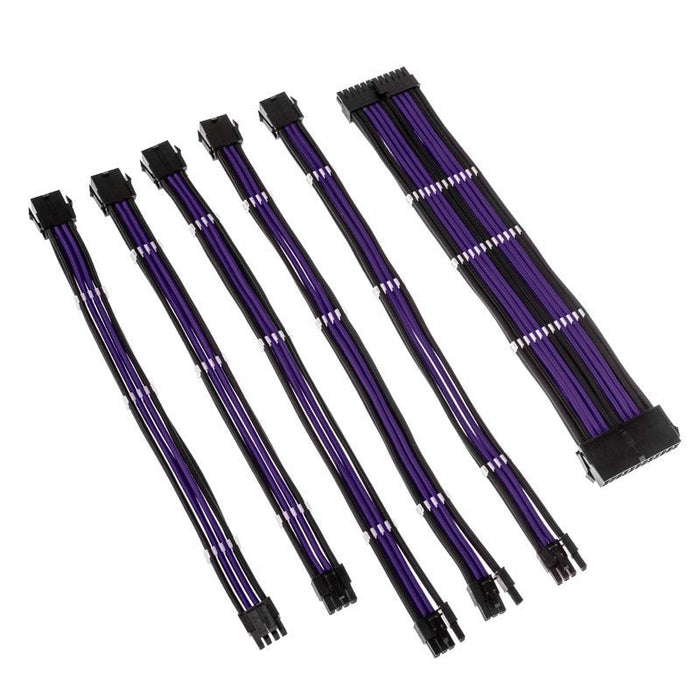 Kolink Core Adept Braided Cable Extension Kit - Negro Azabache Titan Morado