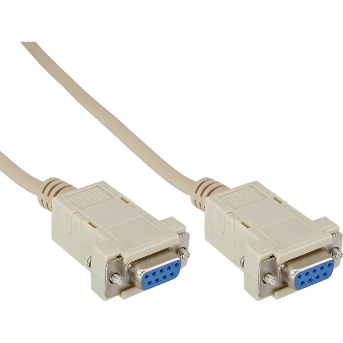 Cable Null Modem Inline Db9 Hembra A Hembra Ensamblado Gris 2m